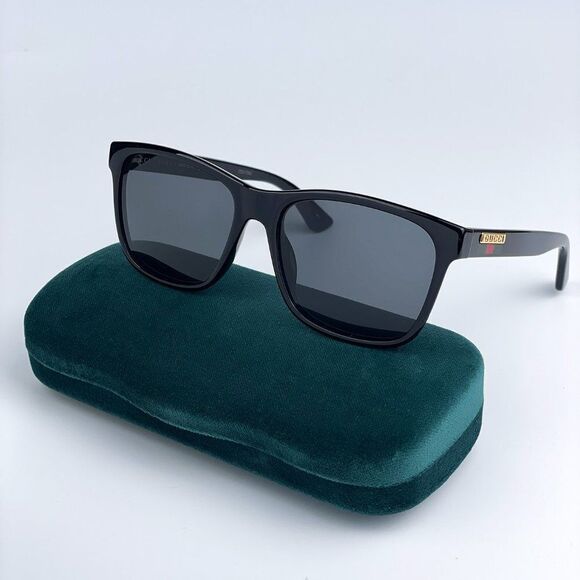 NEW GUCCI GG0746SA 001 Black Gray Anti-Reflective Square Unisex Sunglasses - Picture 3 of 15